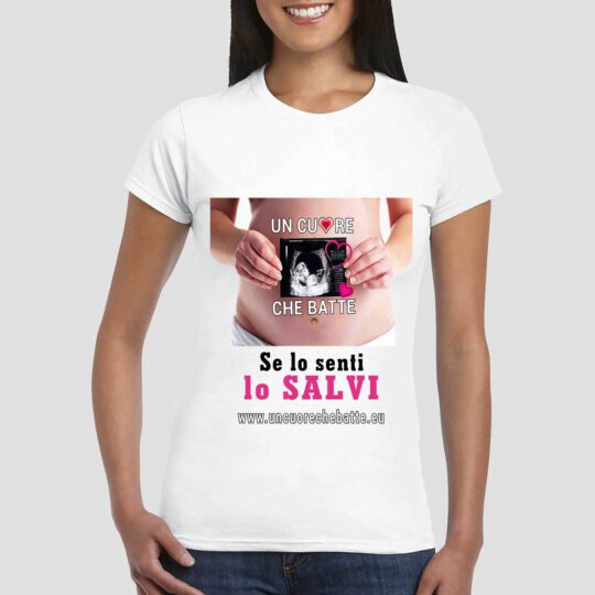 maglietta donna un cuore che batte